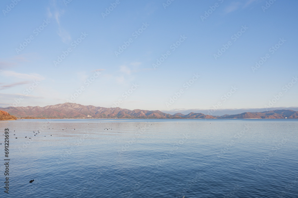 福島　猪苗代湖（長浜からの眺め）