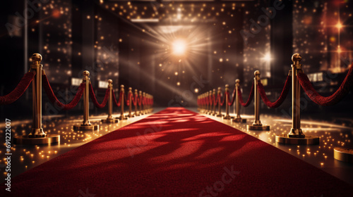 red carpet on stage