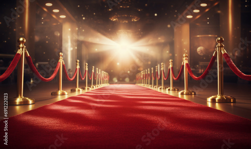 red carpet on stage