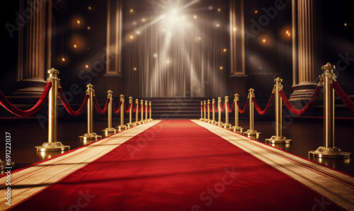 red carpet on stage