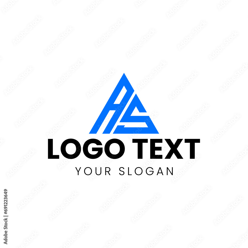 AS Letters Logo Design Vector AS Letters Logo Design Vector