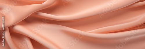 Peach fabric with elegant waves