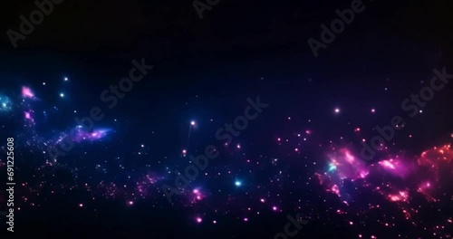 Beautiful galaxy full of stars background, AI Generative video