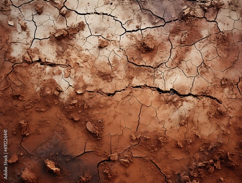 Red Dirt road texture Soil background.