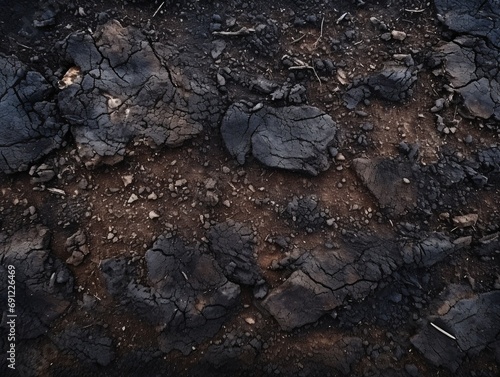 Black Dirt road texture Soi...