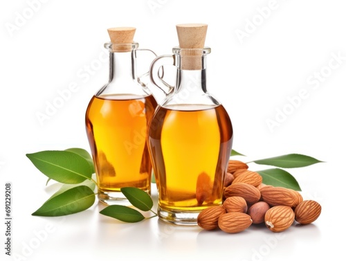 Almond extract isolated on white background