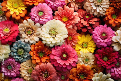 Radiant Zinnia Extravaganza  a Colorful Background for Joyful and Festive Photography