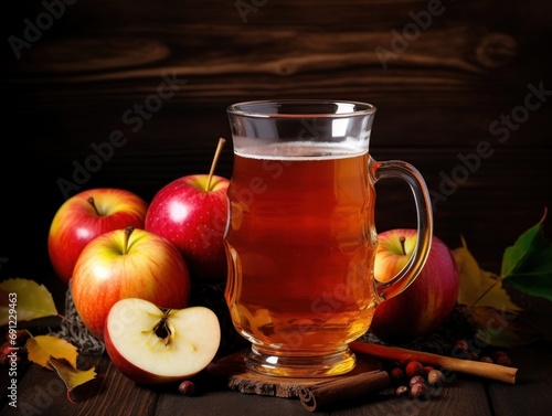  Apple cider isolated on white background