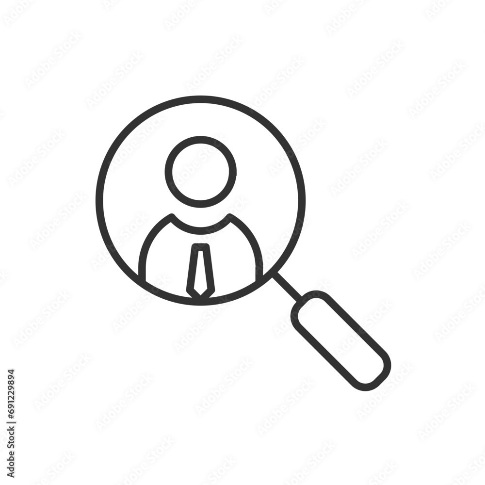 person with magnifying glass icon person with magnifying glass icon