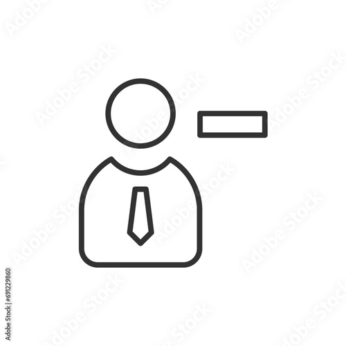 Resignation icon thin line style