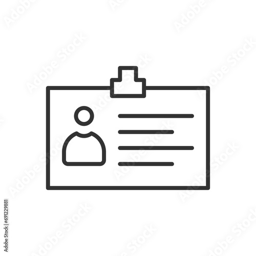 ID Card icon thin line style