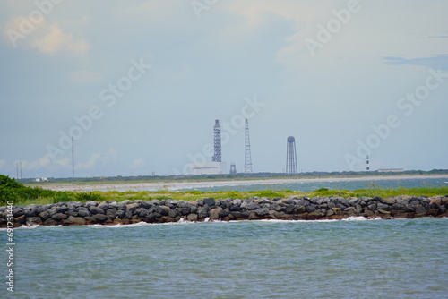 Fototapeta Naklejka Na Ścianę i Meble -  spacex launch site facility in Cape Canaveral, Florida 