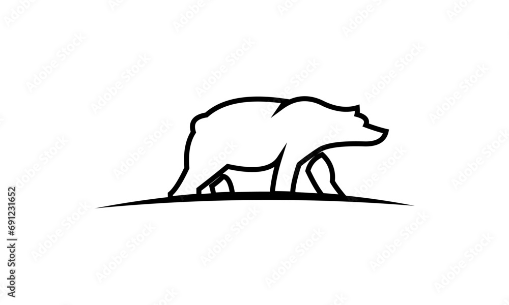Obraz premium silhouette of a bear