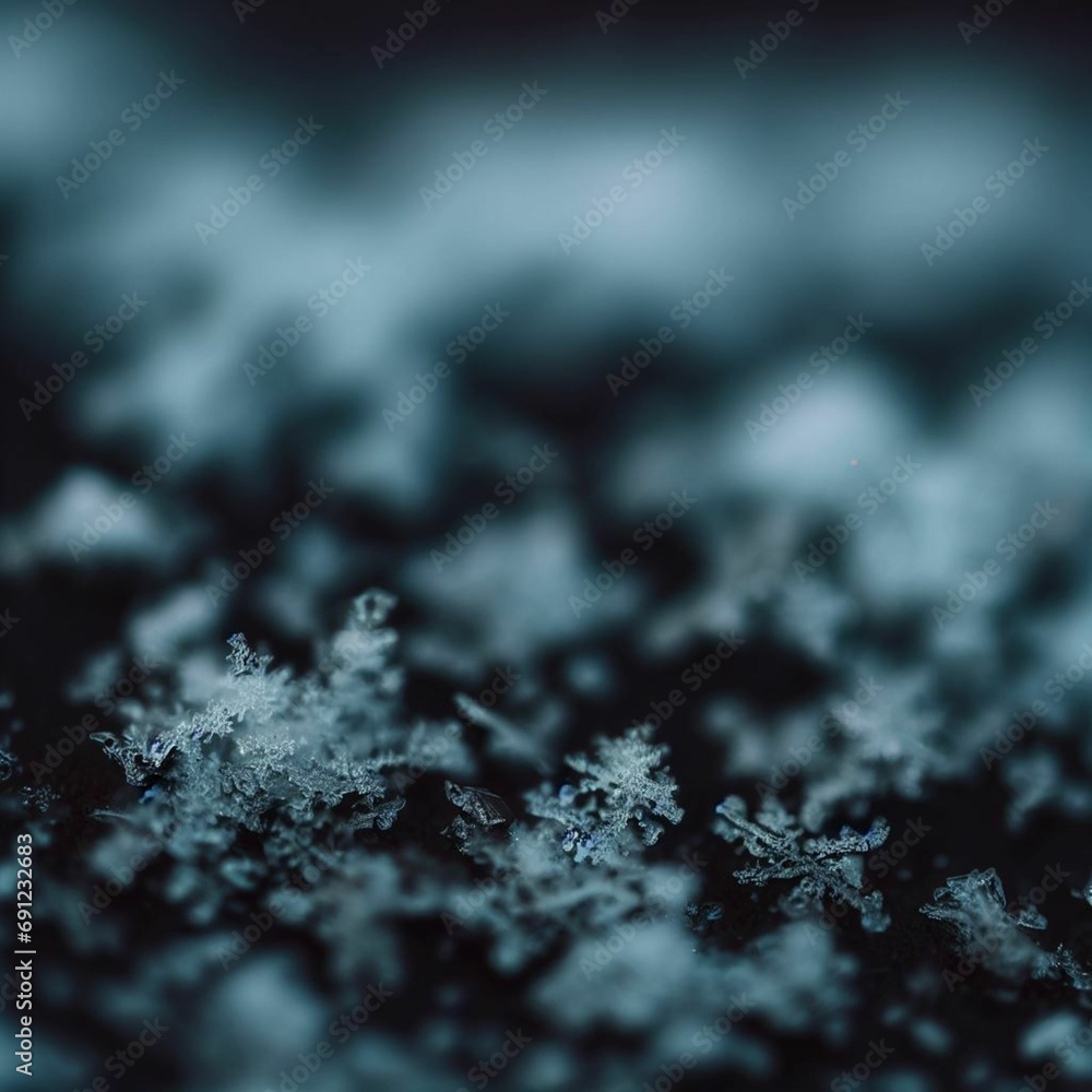 Snowflakes on a dark background. Shallow depth of field. Snowflakes on a dark background. Shallow depth of field.