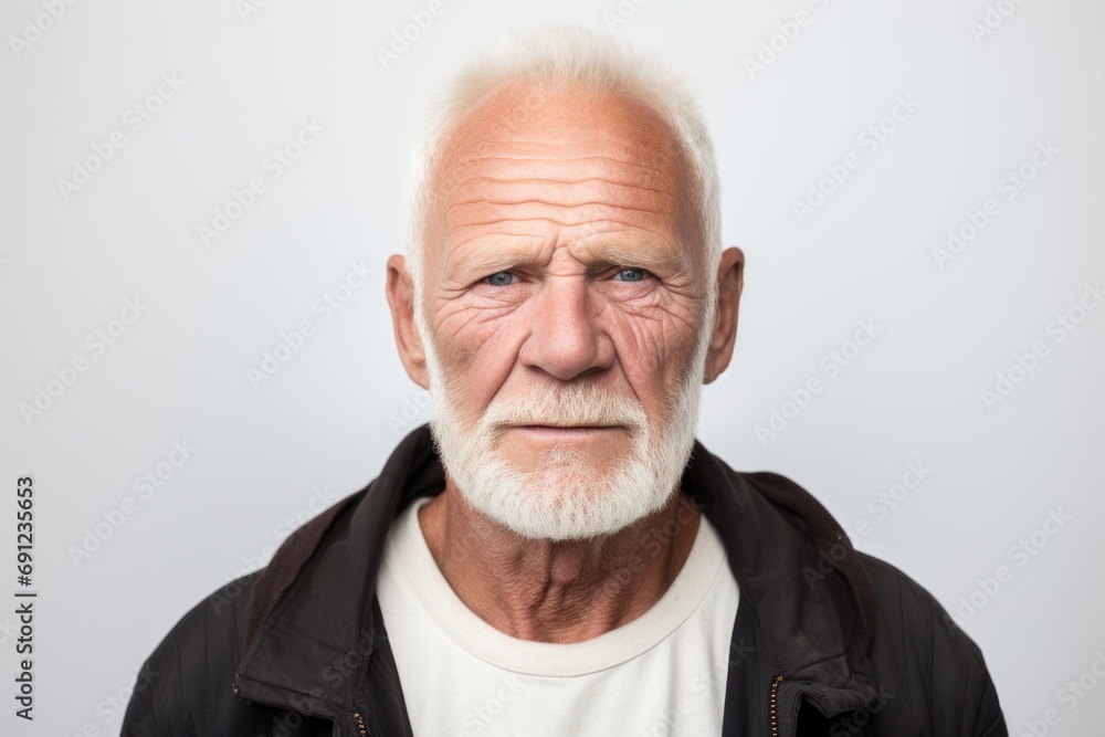 Portrait of an old man with a grey beard and mustache. Portrait of an old man with a grey beard and mustache.