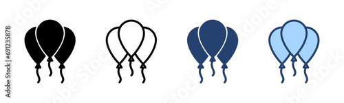Balloon icon vector. Party balloon sign and symbol