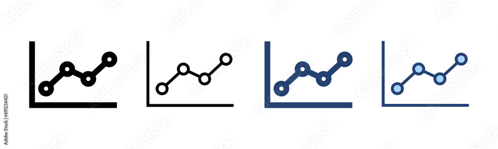 Growing graph icon vector. Chart sign and symbol. diagram icon Growing graph icon vector. Chart sign and symbol. diagram icon