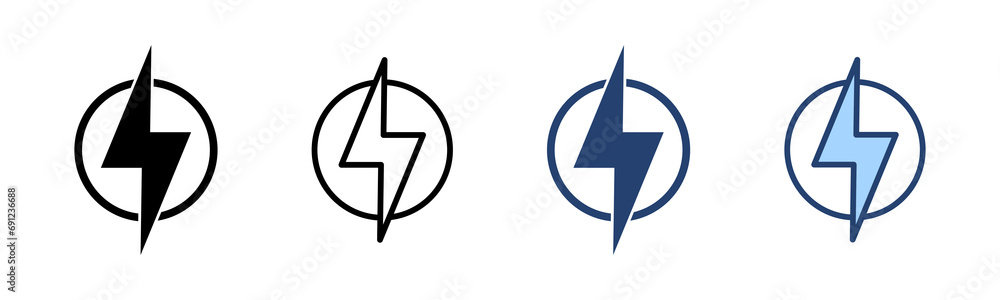 Lightning icon vector. electric sign and symbol. power icon. energy sign Lightning icon vector. electric sign and symbol. power icon. energy sign