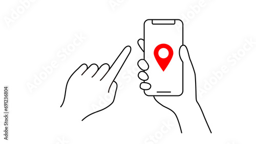 スマートフォンで目的地を調べる