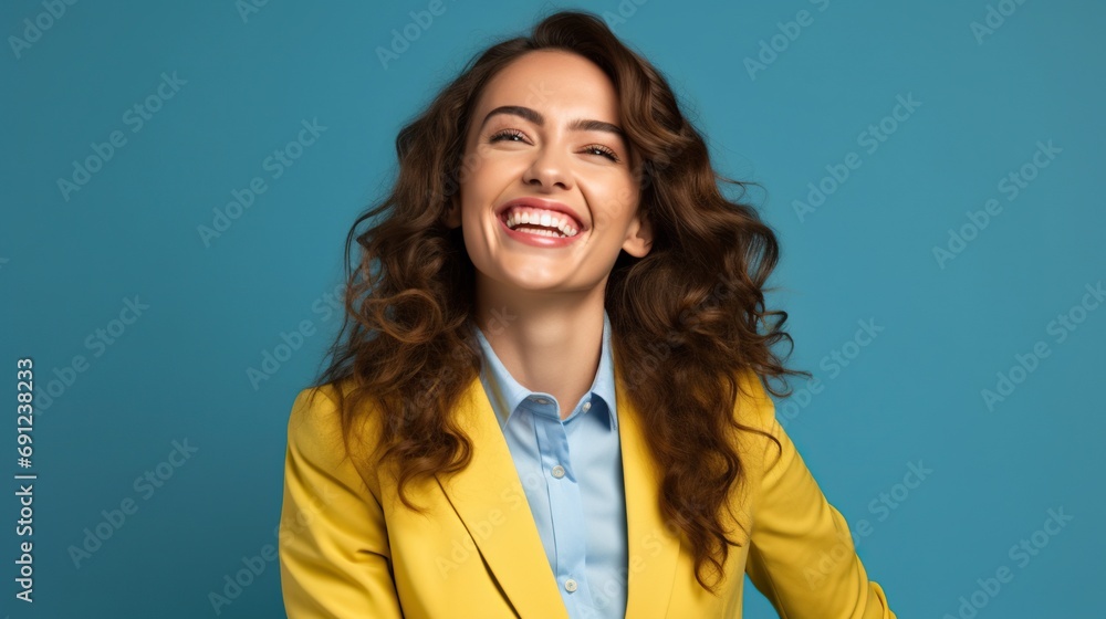 Portrait of a charming woman, positive expressions Portrait of a charming woman, positive expressions