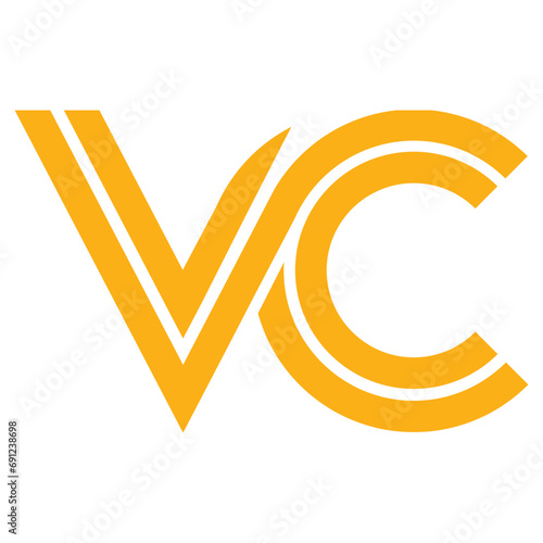 vc letter logo vector