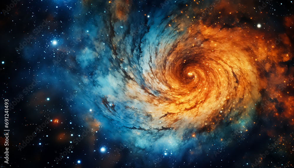 Obraz premium The Beauty of the Galaxy, colorful Universe 