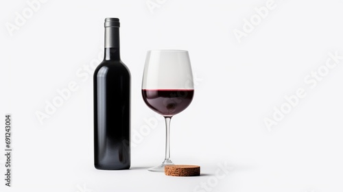 bottle and glass of red wine