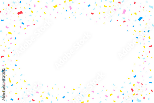 Vector party decoration confetti in 5 colors photo