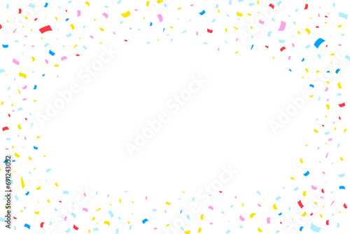 Vector party decoration confetti in 5 colors