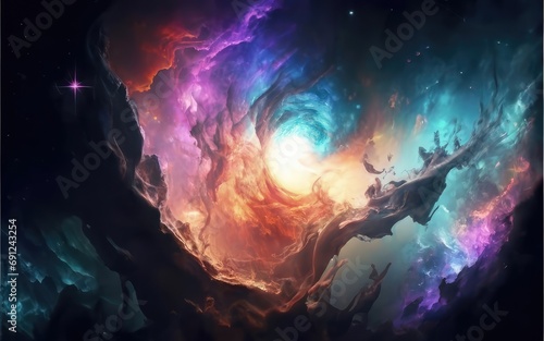 sky galaxy nebula wallpaper background © GREENMUR