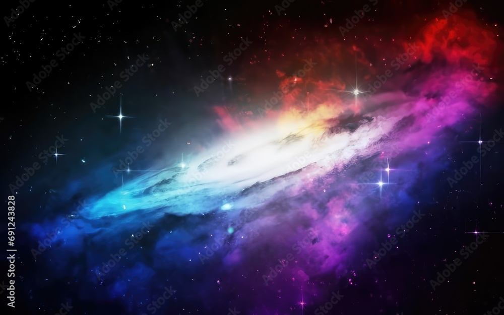 Naklejka premium sky galaxy nebula wallpaper background