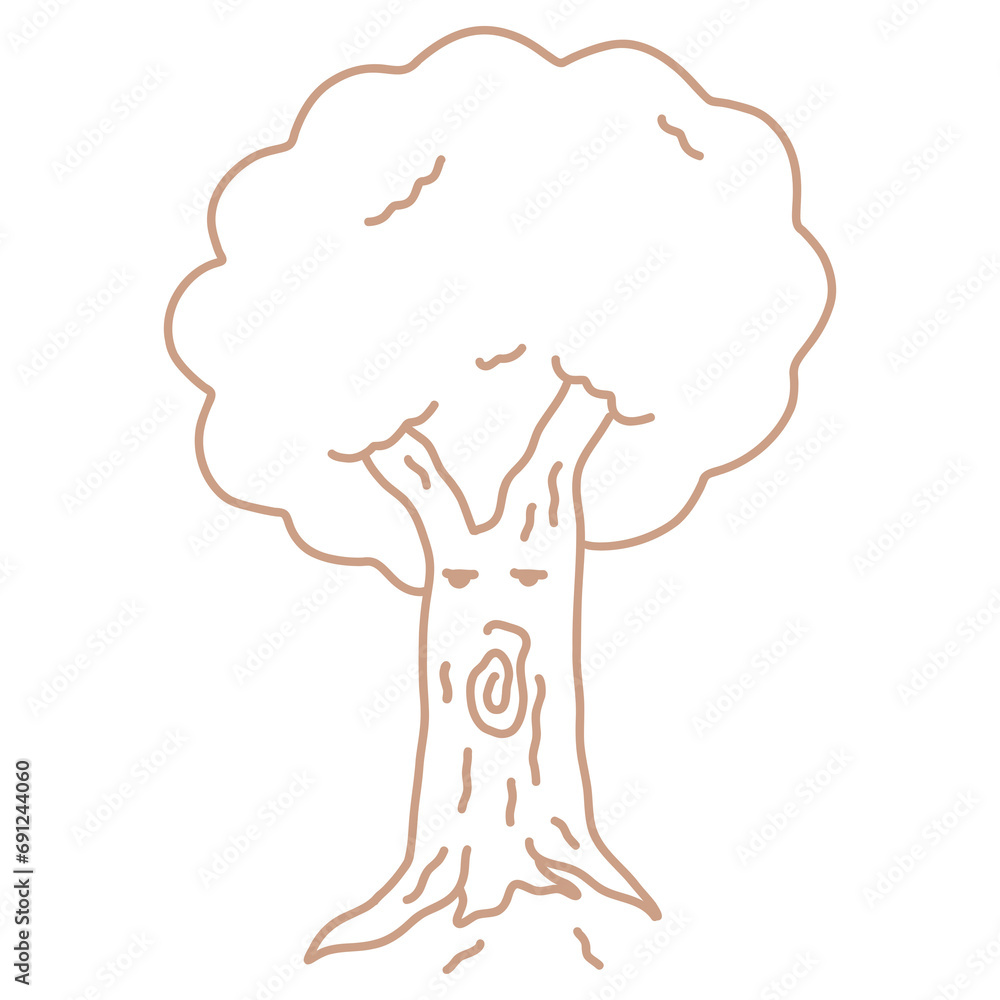 Tree cartoon drawing