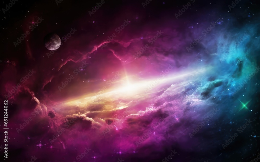 Obraz premium sky galaxy nebula wallpaper background