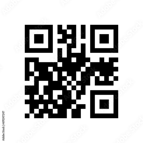 QR code for smartphone. QR code for payment. Inscription scan me with smartphone icon. Vector illustration. EPS 10.