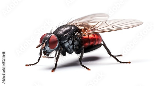 fly on white background