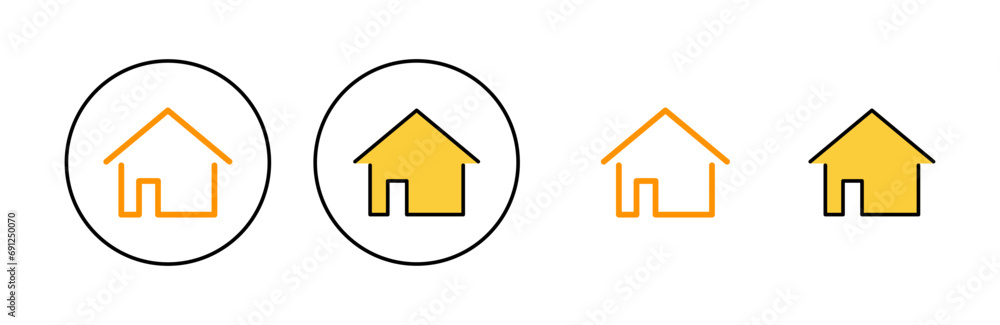 House icon set for web and mobile app. Home sign and symbol House icon set for web and mobile app. Home sign and symbol
