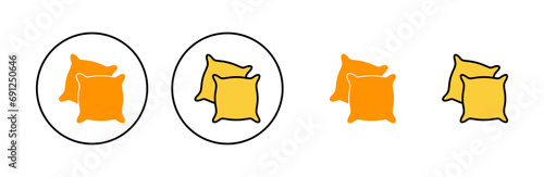 Pillow icon set for web and mobile app. Pillow sign and symbol. Comfortable fluffy pillow