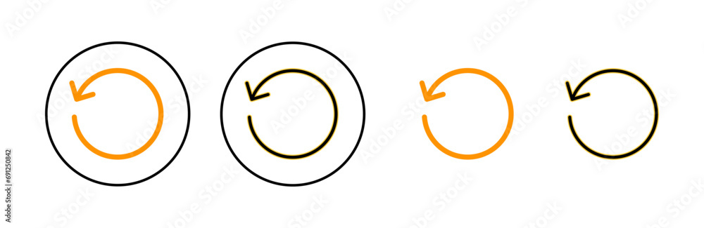 Refresh icon set for web and mobile app. Reload sign and symbol. Update icon. Refresh icon set for web and mobile app. Reload sign and symbol. Update icon.