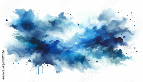 Abstract blue watercolor texture background. 