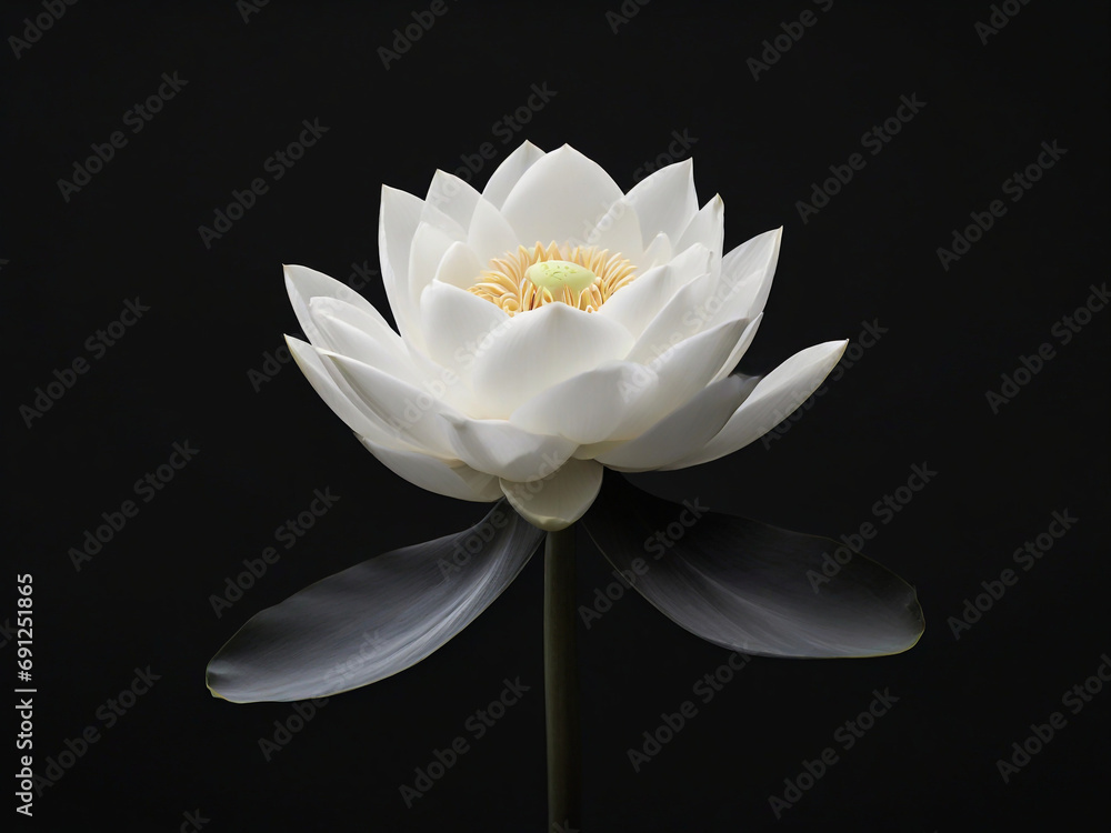 white lotus flower on black background white lotus flower on black background