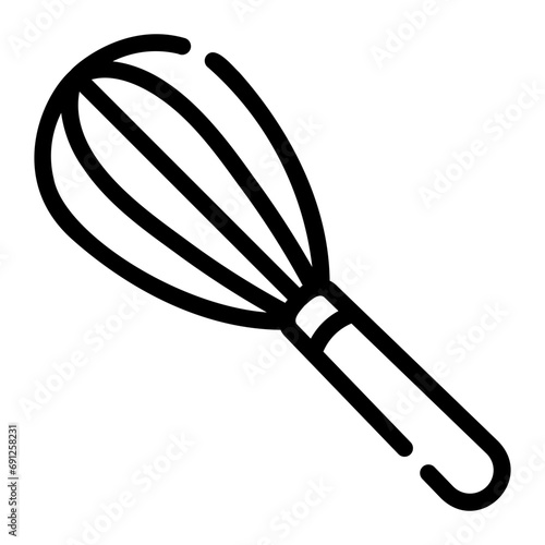 wire whisk Line Icon