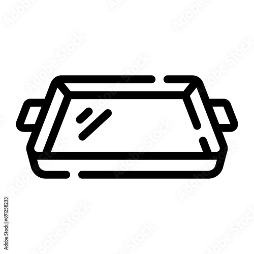 baking dish Line Icon