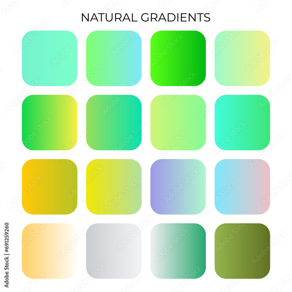 SET OF NATURAL GRADIENT COLOR PALETTE SET OF NATURAL GRADIENT COLOR PALETTE