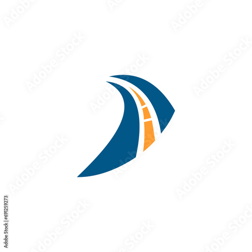abstract road logo vector