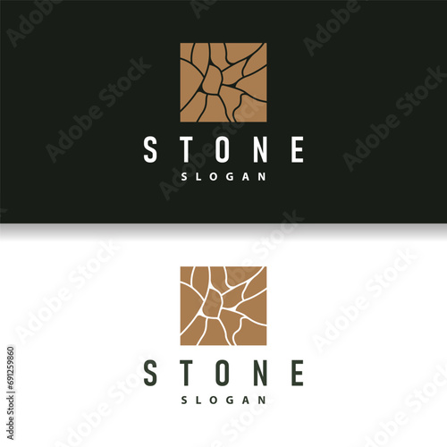 Stone Logo, Premium Elegant Design, Stone Balance Vector, Stepping Rock Walking Icon Illustration Design photo