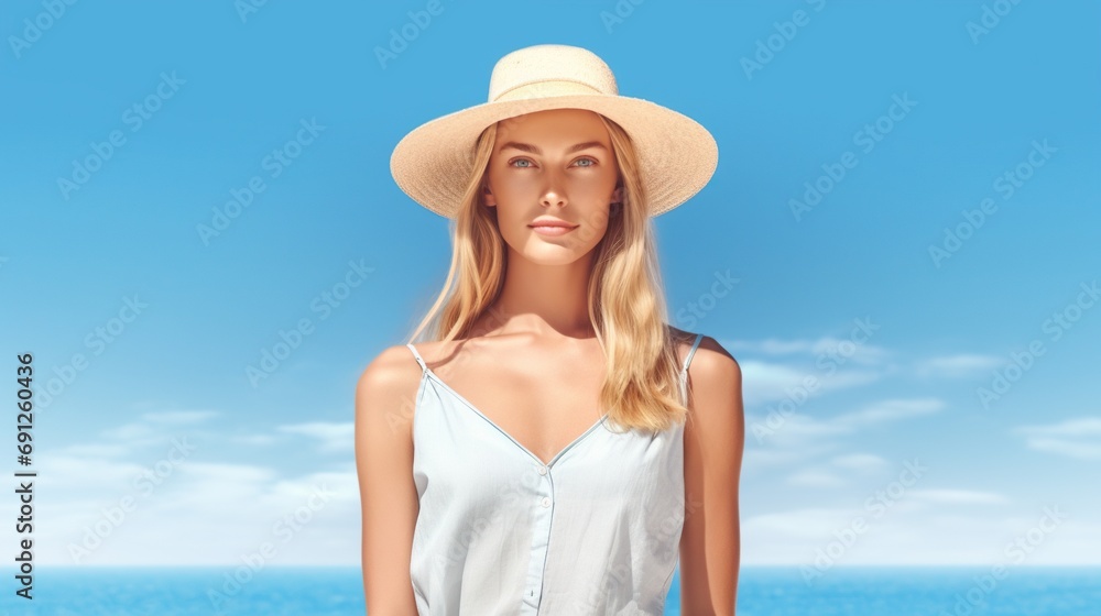 Fashion and beauty banner, summer style
