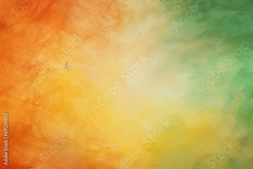 abstract background with paint strokes in yellow, orange and green colors