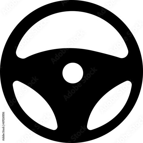 Steering wheel icon. Car, auto vector Flat icon. Automobile, machine, drive symbol. Flat style sign for mobile concept and web design. Wheel symbol illustration isolated on transparent background.