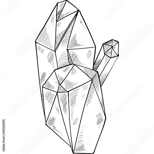 crystal gem handdrawn illustration
