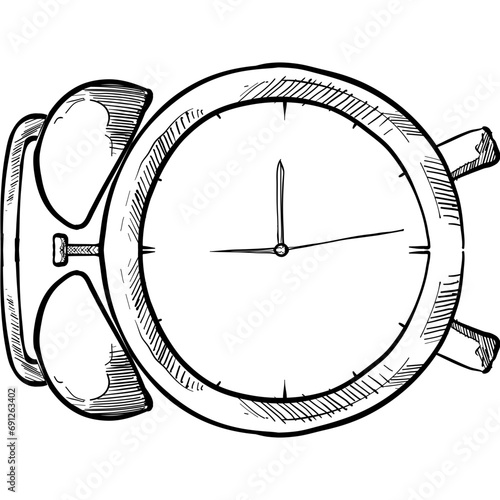 alarm clock handdrawn illustration